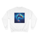 Aqua Aerial Dolphin Crewneck Sweatshirt